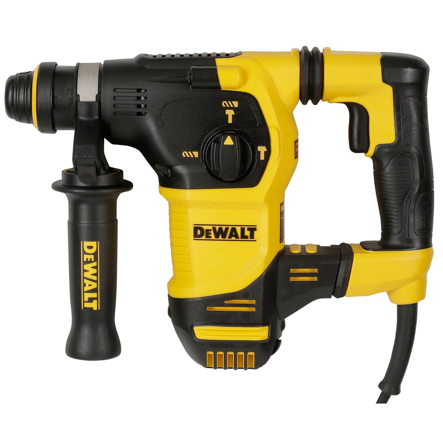 DeWalt D25333K-QS Kombihammer mit SDS-plus, 950 Watt Leistung, 3 Modi (Bohren, Hammerbohren, Meißeln), gelb-schwarz, im stabilen Transportkoffer.