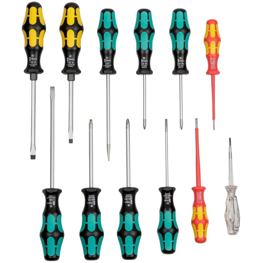 Wera Kraftform XXL Schraubendreherset – ergonomische Schraubendreher mit Kraftform-Griff, Profi Werkzeug Set in Box, Made in Germany