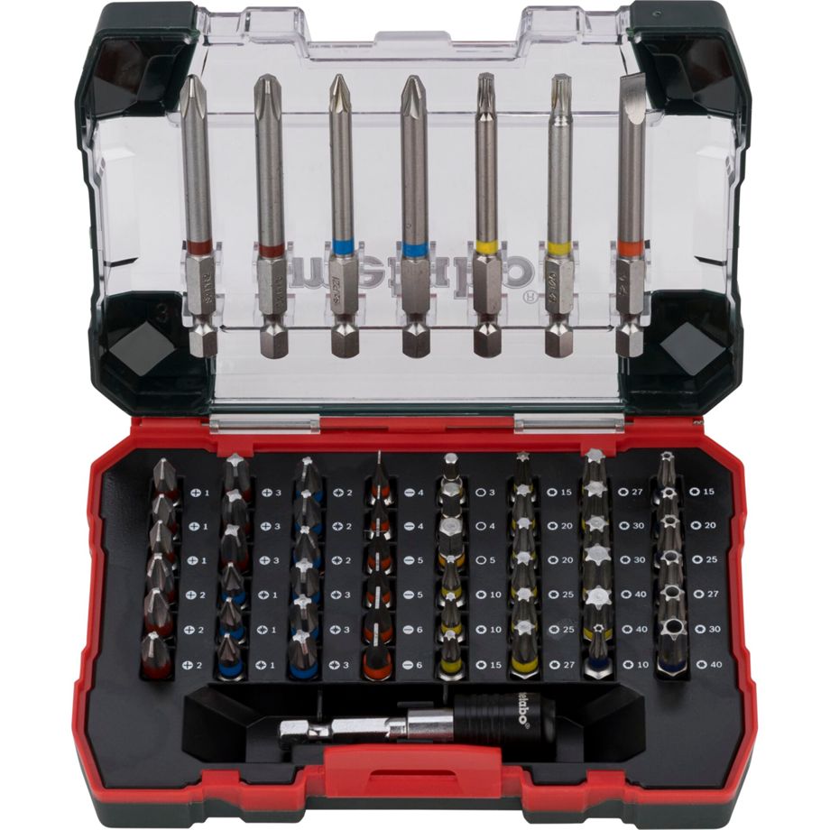 Metabo Bit-Box SP, 56-teilig – Bits-Sortiment mit Adapter in Aufbewahrungsbox