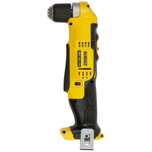 DeWalt DCD740NT-XJ 18V Akku-Winkelbohrmaschine mit 2-Gang-Getriebe und LED – ideal für enge und schwer erreichbare Stellen.