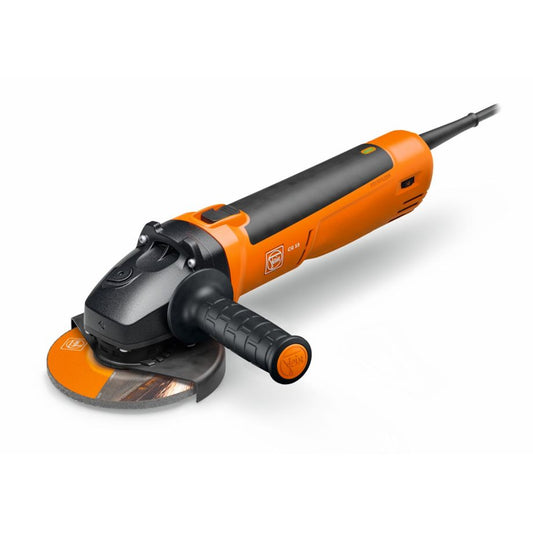 Fein CG 15-125 BL Winkelschleifer mit 125 mm Scheibe und bürstenlosem Motor für professionelle Schleifarbeiten.