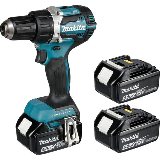 Makita DDF484RT3J Akku-Bohrschrauber 18 V mit 3x 5,0 Ah Akkus, Ladegerät und MAKPAC Koffer
