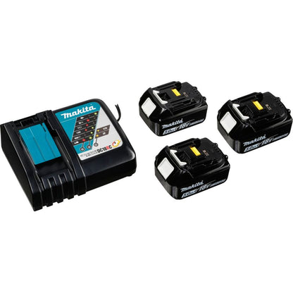 Makita DDF484RT3J Akku-Bohrschrauber 18 V mit 3x 5,0 Ah Akkus, Ladegerät und MAKPAC Koffer