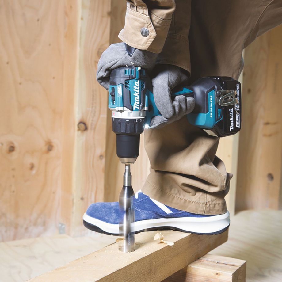 Makita DDF484RT3J Akku-Bohrschrauber 18 V mit 3x 5,0 Ah Akkus, Ladegerät und MAKPAC Koffer