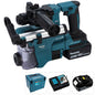 Makita DHR183RTWJ Akku-Kombihammer 18V SDS-plus mit 5,0 Ah Akku, Ladegerät und Makpac-Koffer, blau-schwarz, kompakte Bauform.