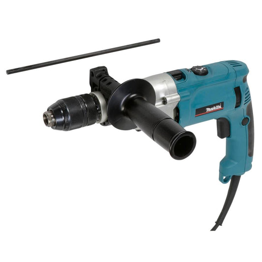 Makita HP2071J Schlagbohrmaschine mit 2-Gang-Getriebe, 1010 Watt und Makpac Transportkoffer.