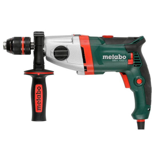 Metabo SBEV 1000-2 Schlagbohrmaschine mit 2-Gang-Getriebe und 1000 Watt im Transportkoffer.