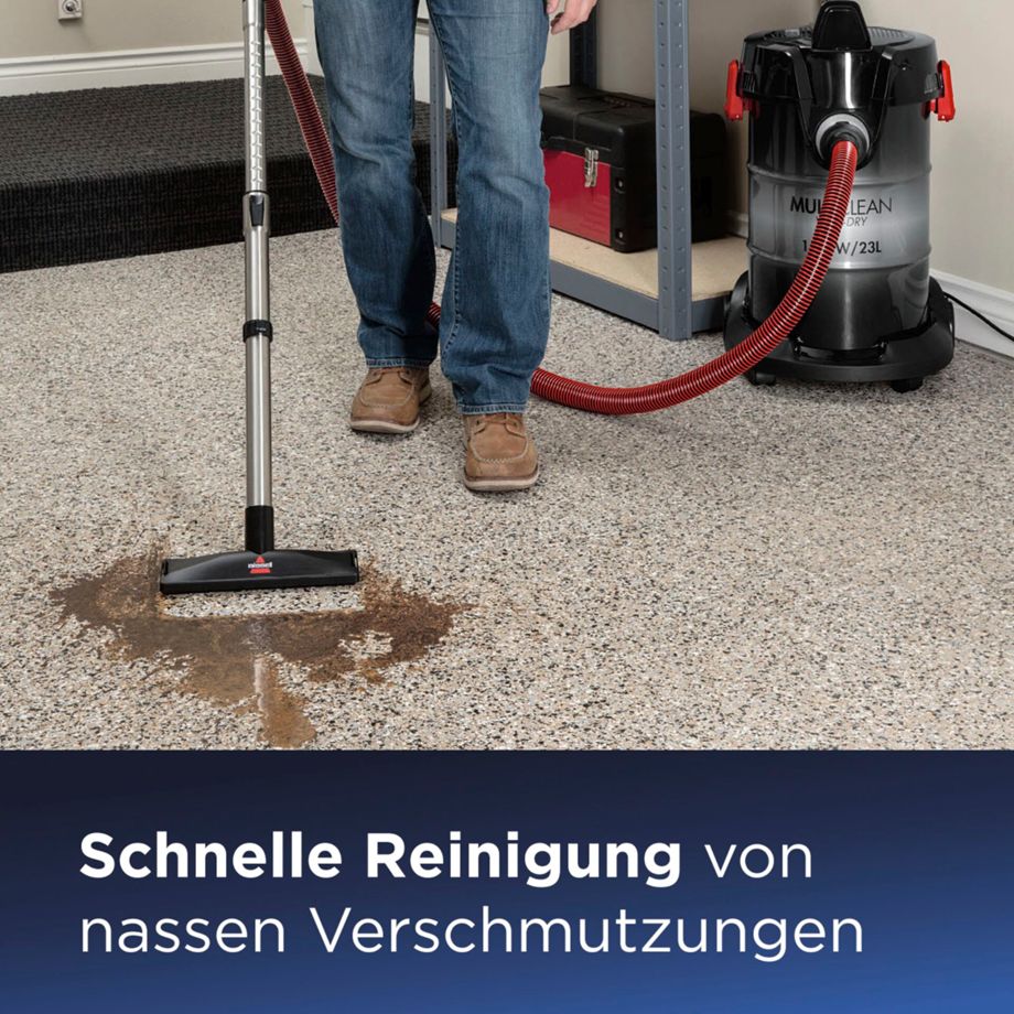 BISSELL MultiClean Wet & Dry Drum 23L – Nass- und Trockensauger mit Zubehör