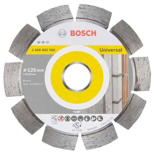 Bosch Diamanttrennscheibe Expert 125 mm, 22,23 mm Bohrung – Universal