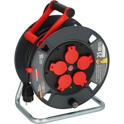 Die Professional Kabeltrommel 300 KU 2100 – 25 m, IP44, Outdoor-Kabeltrommel mit Steckdosen