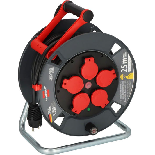 Die Professional Kabeltrommel 300 KU 2100 – 25 m, IP44, Outdoor-Kabeltrommel mit Steckdosen