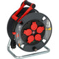 Die Professional Kabeltrommel 300 KU 2100 – 25 m, IP44, Outdoor-Kabeltrommel mit Steckdosen