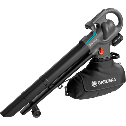 Gardena PowerJetCollect 18V P4A Akku-Laubsauger und Laubbläser Set mit Akku und Ladegerät