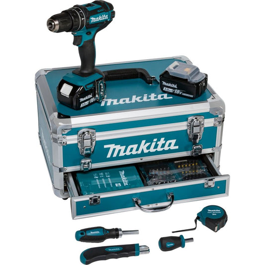 Makita DHP482RFX9 Akku-Schlagbohrschrauber – 18V, 2 Akkus, Ladegerät, Makpac