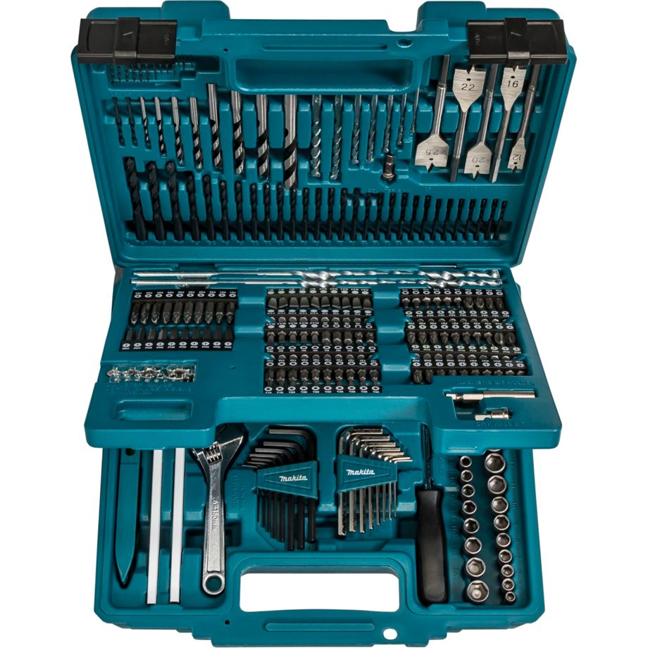 Makita E-11689 Bohrer- und Bit-Set 256-teilig – Bohrer, Bits und Zubehör in Box