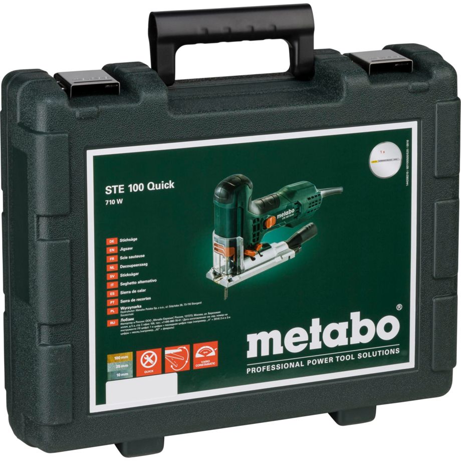 Metabo STE 100 Quick Stichsäge – 450W mit Koffer, für Holz, Metall und Kunststoff