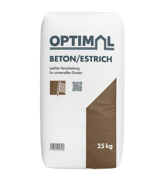 OPTIMAL Beton/Estrich 25 kg Sack – Trockenbeton für Innen- und Außenbereiche