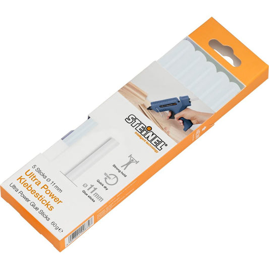 Steinel Klebesticks Ultra Power 11 mm – 5 Stück (60 g) für Heißklebepistolen
